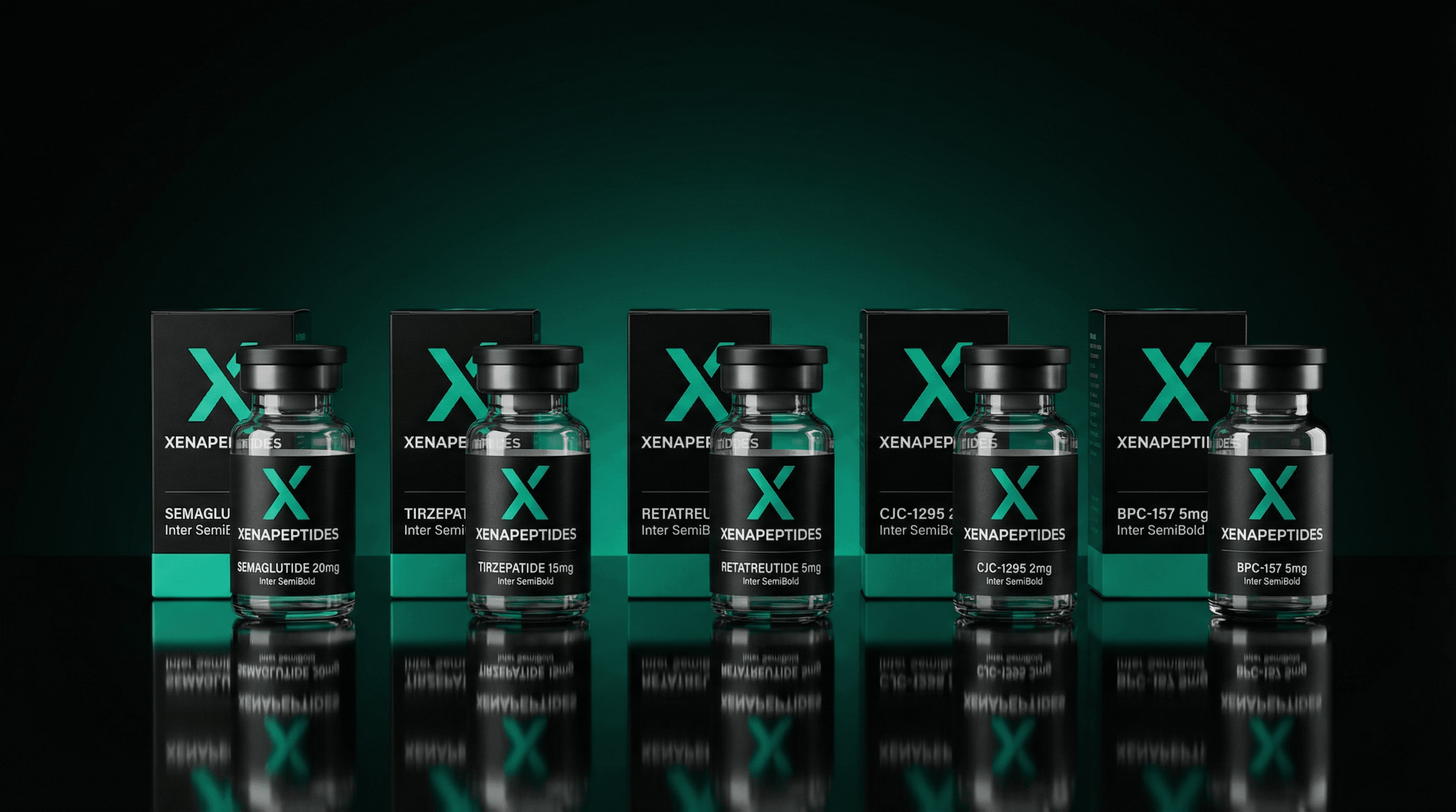 XenaPeptides packaging lineup